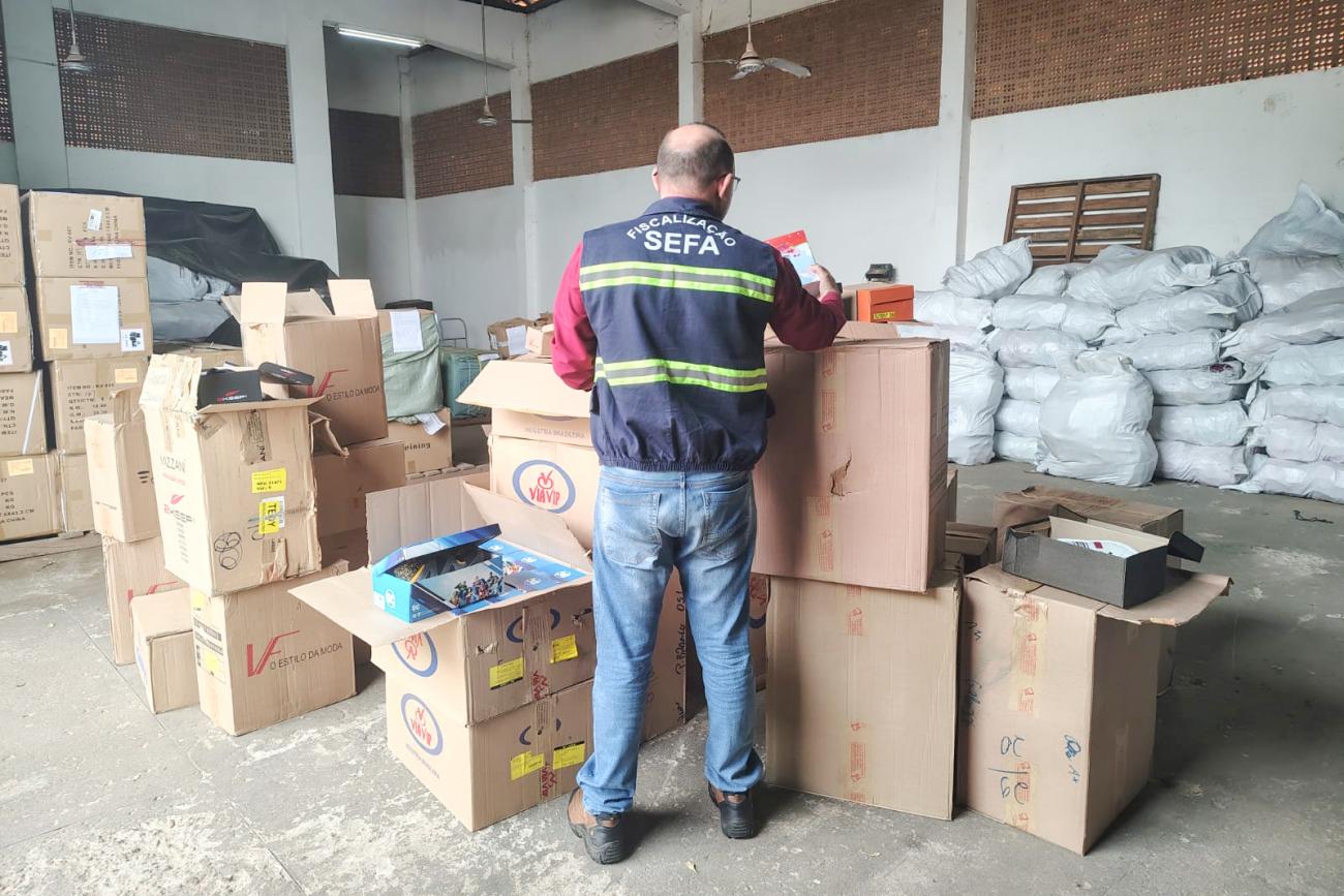 Sefa apreende 645 pares de calçados em Dom Eliseu