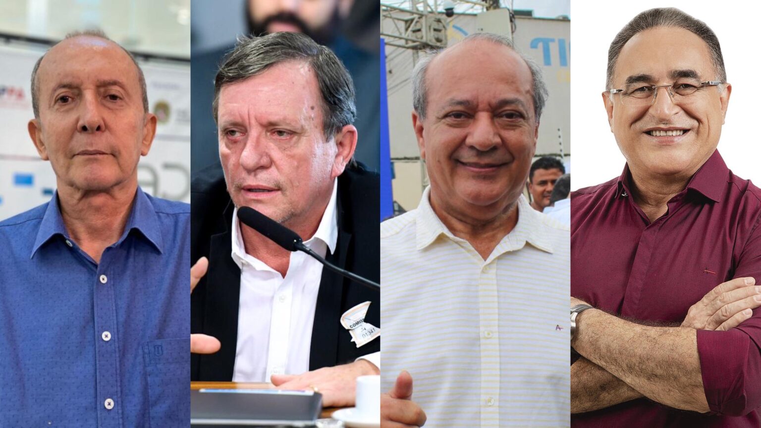 Os longevos Edmilson Rodrigues, Benjamin, Darci e Tião Miranda no Pará