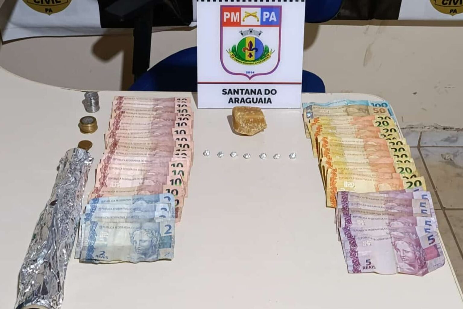 Traficante tenta se desfazer de drogas mas é detido em Santana do Araguaia