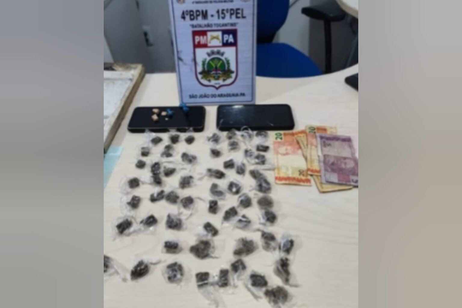 PM prende usuários de drogas em São João do Araguaia