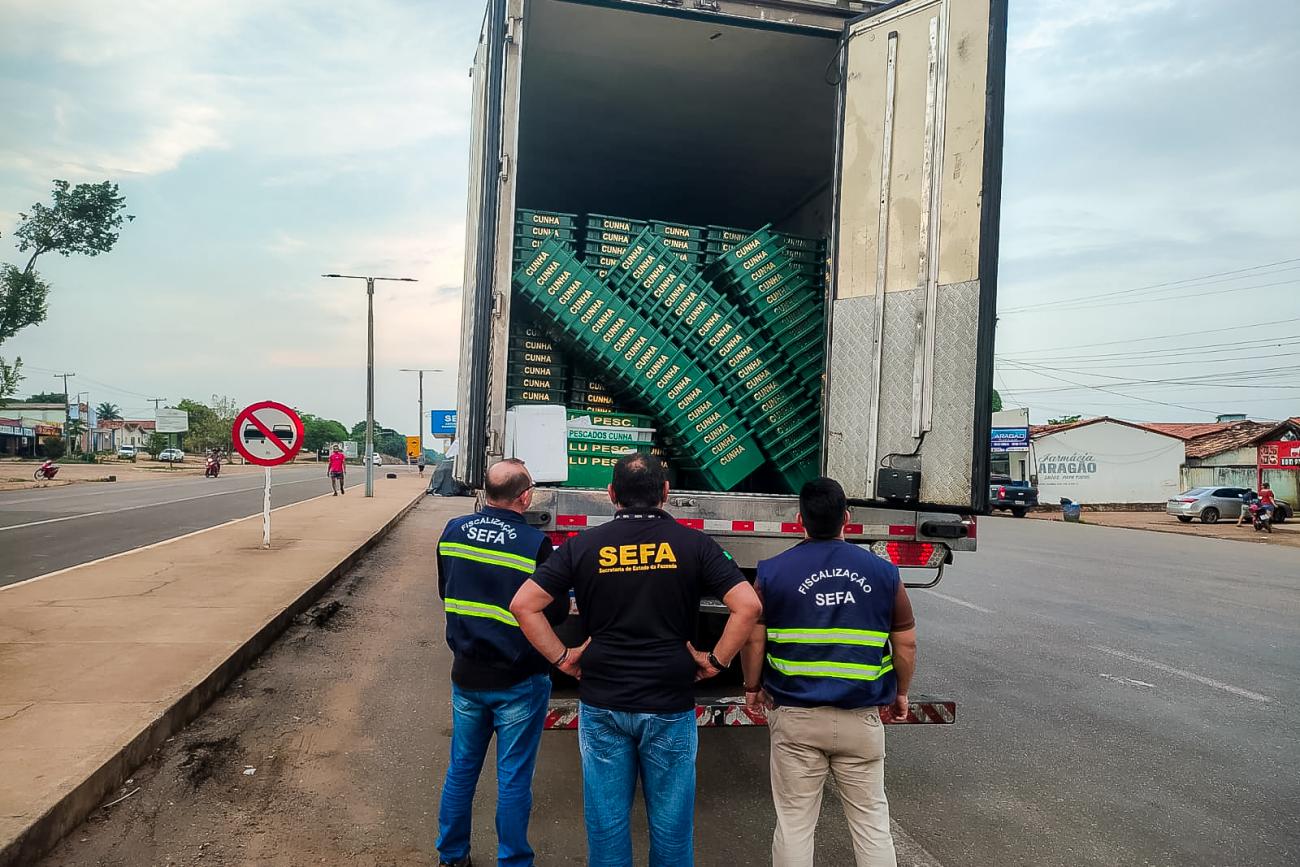 Sefa apreende mais de 3.500 caixas para indústria de pescado em Dom Eliseu