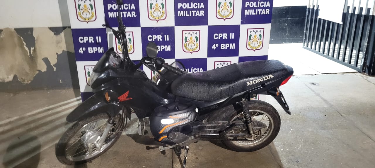 Polícia Militar recupera motocicleta roubada na Folha 35, em Marabá
