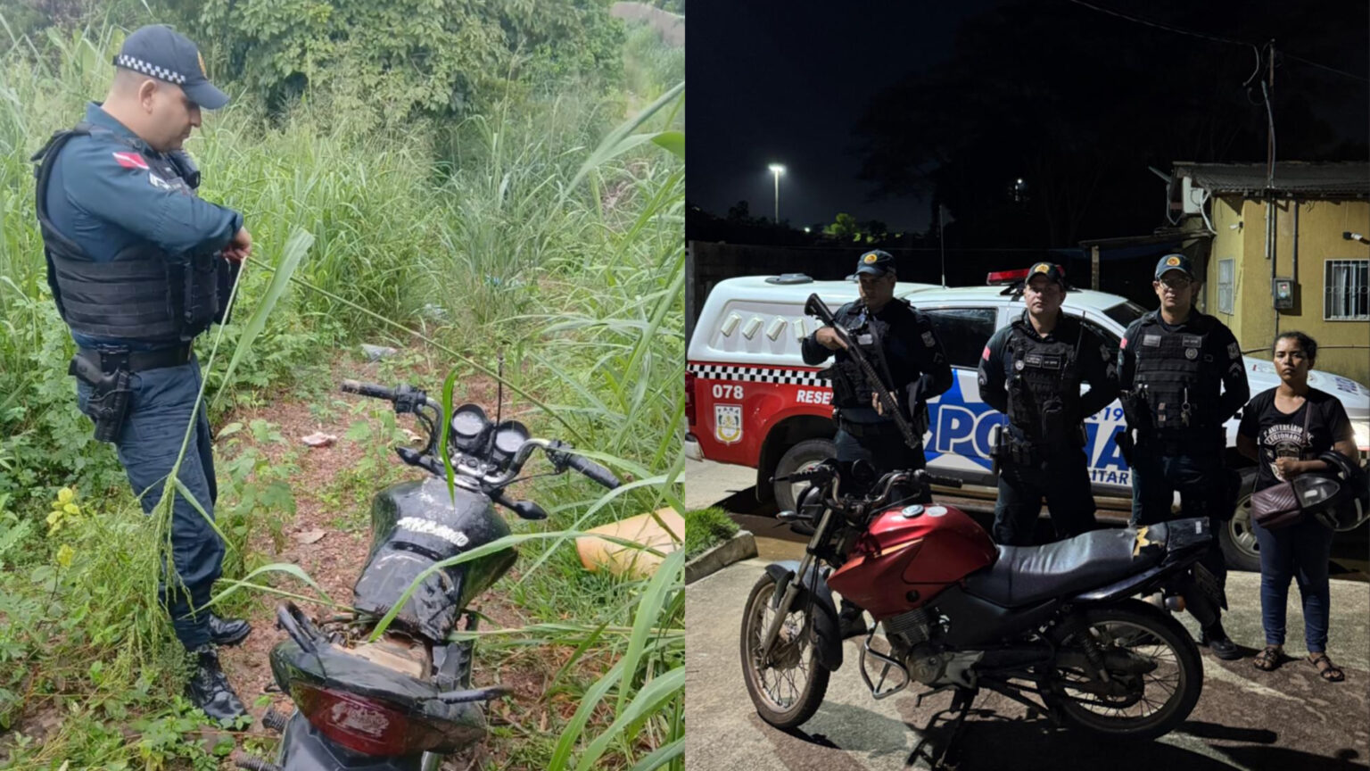 Duas motos furtadas são recuperadas em ação da PM em Marabá