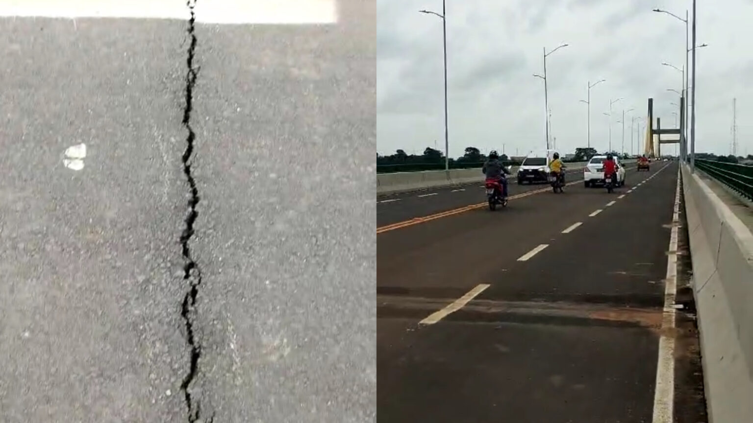 VÍDEO: Rachaduras na nova ponte sobre o Rio Itacaiunas preocupam condutores em Marabá