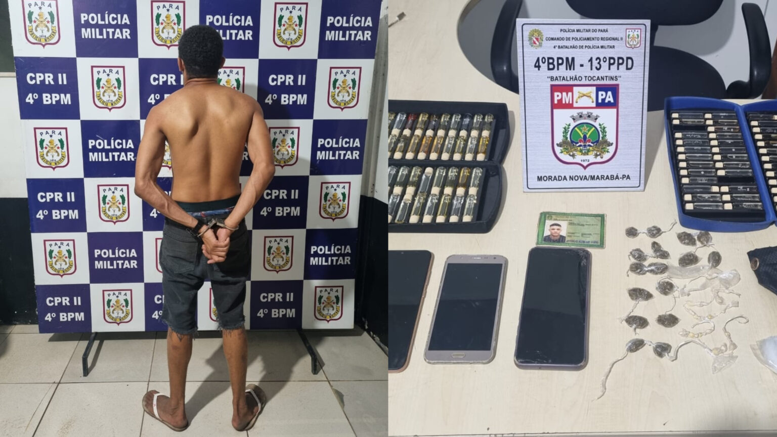 PM prende homem por tráfico de drogas na Morada Nova, em Marabá