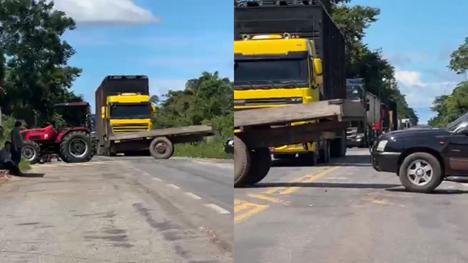 Indígenas bloqueiam BR-153 na divisa do Pará e Tocantins