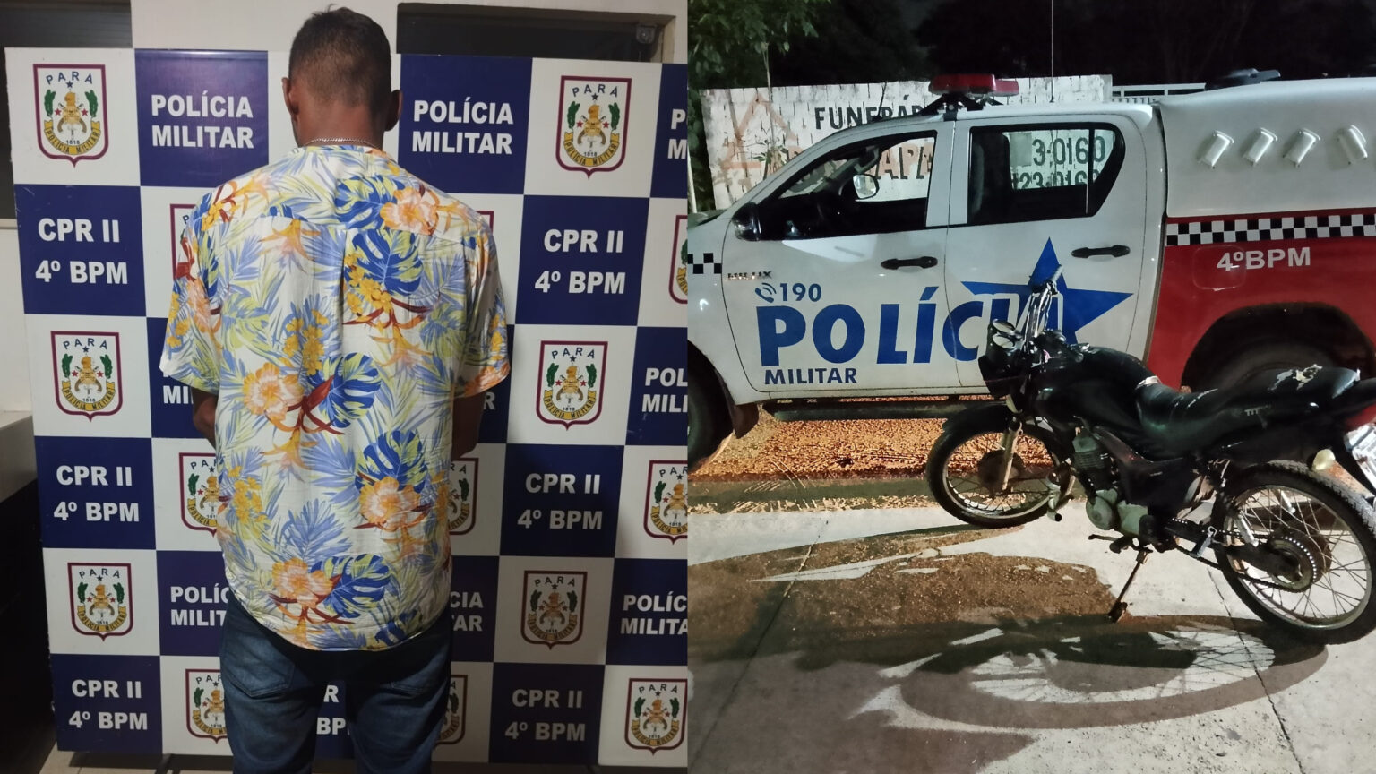 Polícia Militar recupera motocicleta roubada e prende suspeito em Marabá