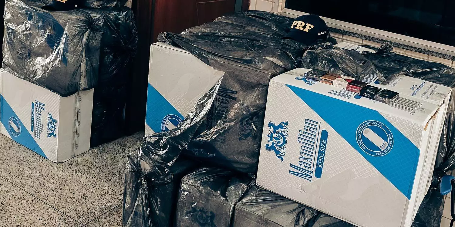 PRF intercepta veículo com 950 maços de cigarros contrabandeados no Pará