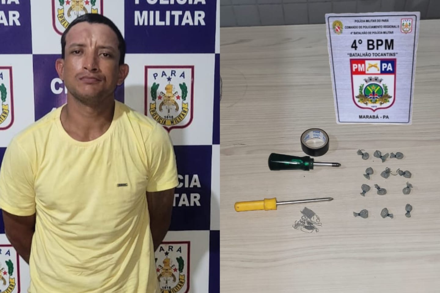 Homem é preso após tentar se desfazer de drogas em Marabá