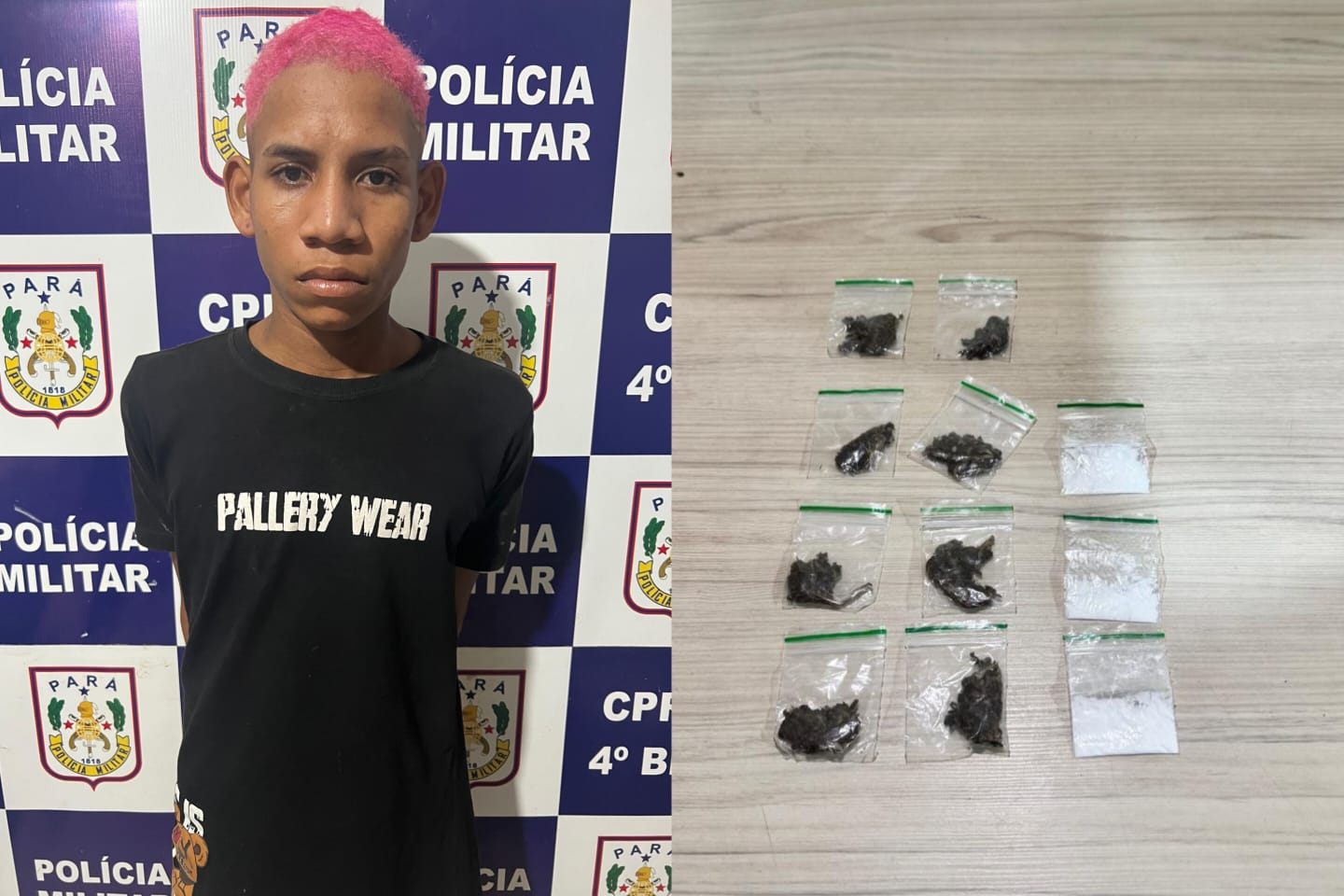 PM flagra jovem com porções de maconha e cocaína em Marabá