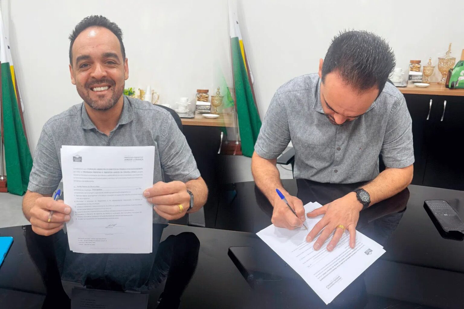 Aurélio Goiano assina adesão ao Programa Prefeitas e Prefeitos Amigos da Criança