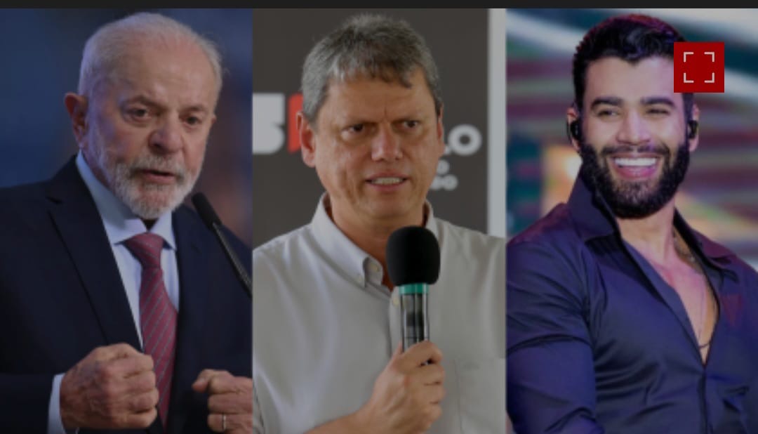 Pesquisa mostra Lula com 30%; Tarcísio, 13%; e Gusttavo Lima, 12%.