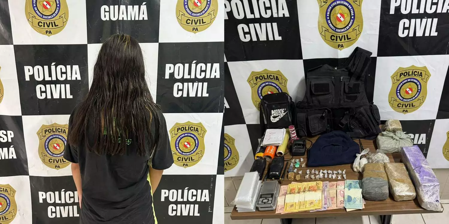 Jovem é presa após PC localizar drogas e munições no Pará