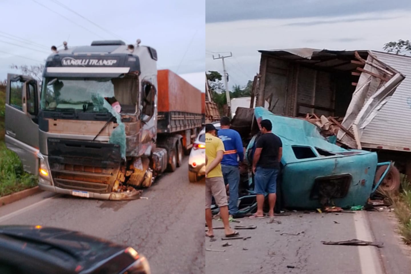 Caminhão se envolve em acidente grave na BR-155, entre Marabá e Eldorado do Carajás