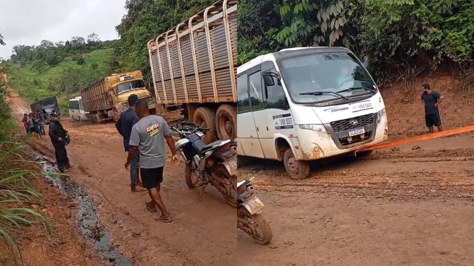 VÍDEO: Atoleiros causados pelas chuvas comprometem tráfego na Estrada do Rio Preto, em Marabá