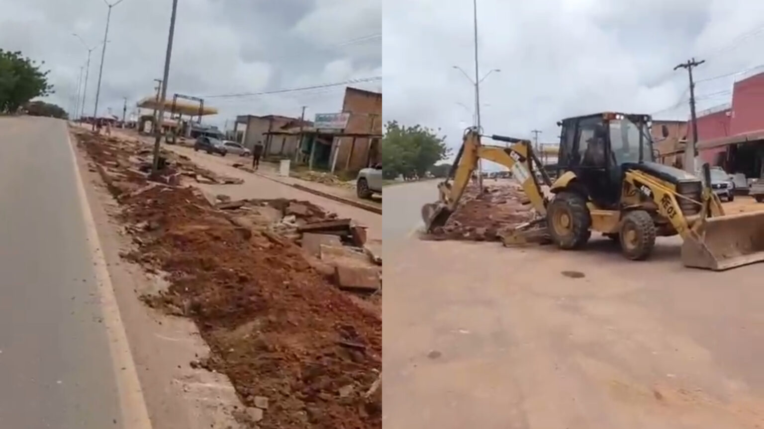 Prefeitura realiza obra na BR-155 e remove calçadão da Vila Sororó em Marabá