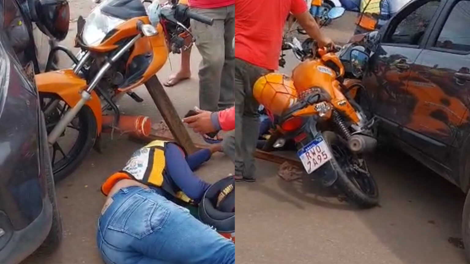 Mototaxista fica ferido após acidente na Avenida Boa Esperança, em Marabá