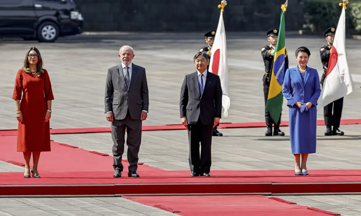 Lula e Janja são recebidos por casal imperial do Japão