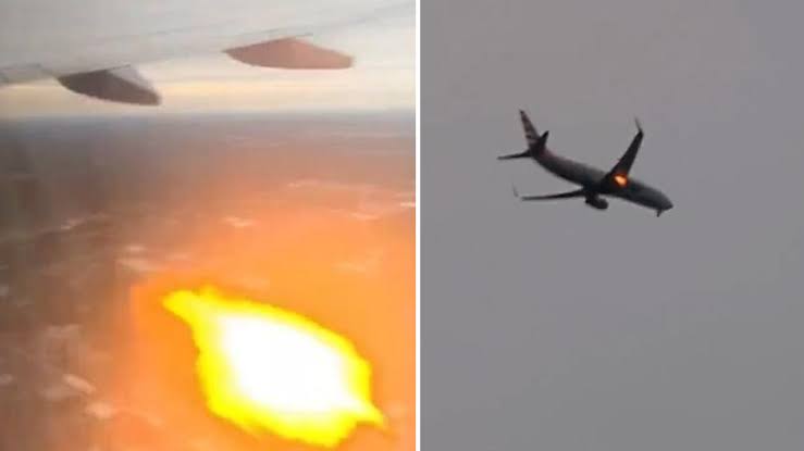 Avião pega fogo após turbina sugar coelho durante decolagem