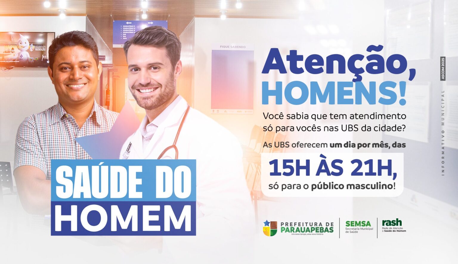 Prefeitura de Parauapebas oferece atendimento diferenciado para os homens nas Unidades de Saúde