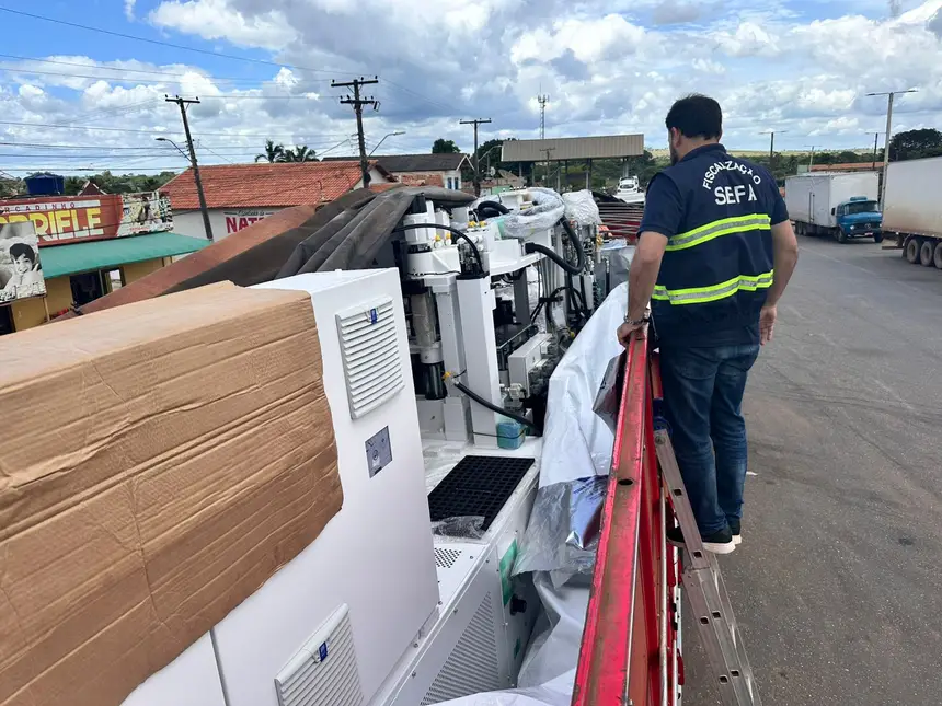 Sefa apreende máquina industrial no valor de R$ 2,8 milhões em Dom Eliseu