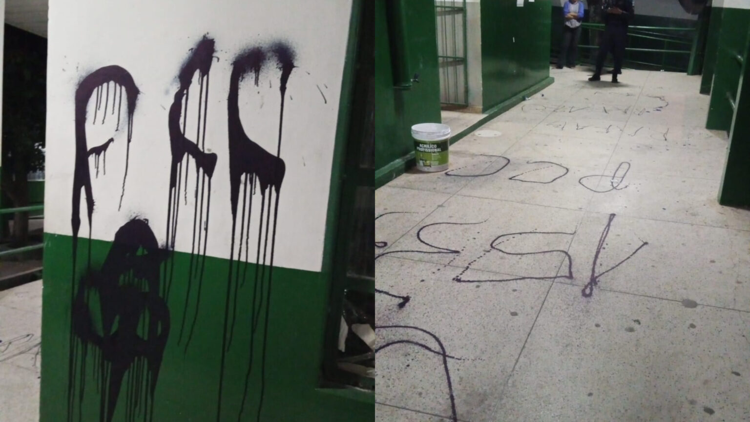 Criminosos invadem escola em Marabá, destroem instalações e deixam pichações