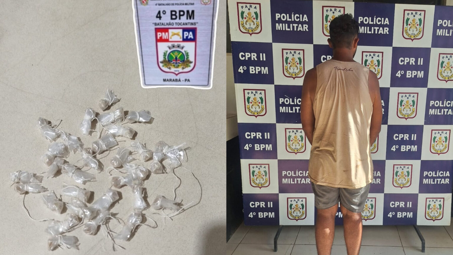 Suspeito é preso por tráfico de drogas com 30 invólucros de crack em Marabá