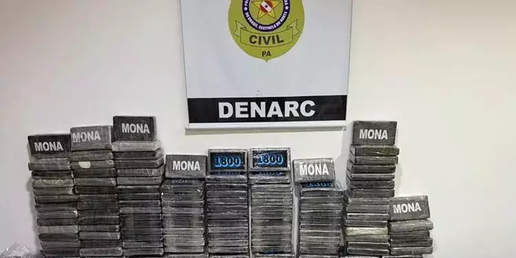 Operação em Barcarena resulta em 3 prisões e na apreensão de 200 kg de cocaína
