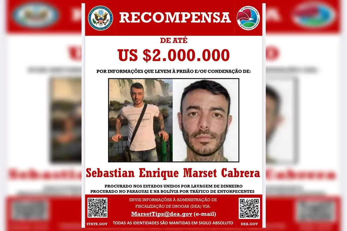 EUA oferecem recompensa de R$ 10 milhões por narcotraficante que pode estar no Brasil