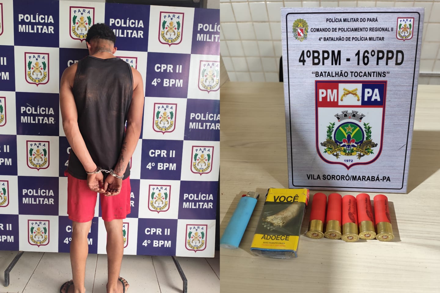 Suposto integrante de facção é preso com cartuchos de arma de fogo em Marabá