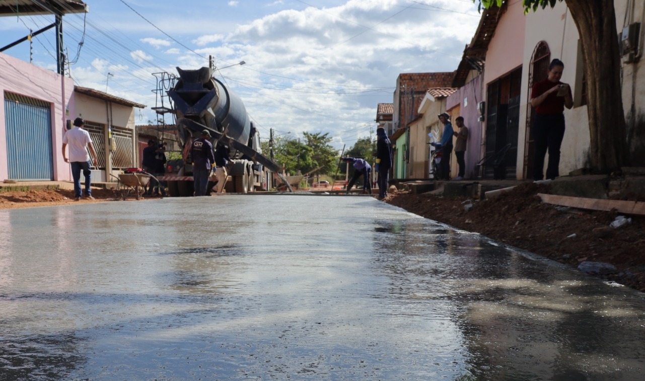 Prefeitura de Marabá avança com pavimentação em concreto em nove ruas do Bairro Laranjeiras