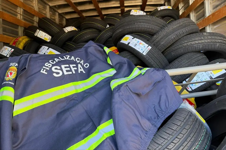 Sefa apreende 248 pneus durante fiscalização em Marabá