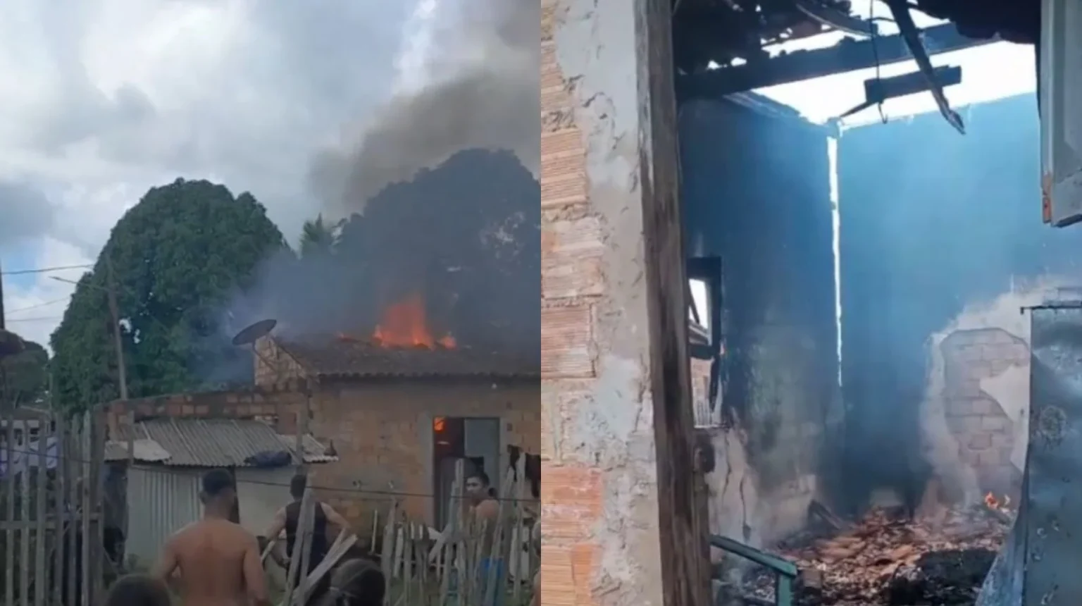 Celular explode e família perde casa durante incêndio no interior do Pará
