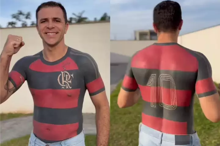 Homem tatua camisa do Flamengo no corpo e viraliza nas redes sociais