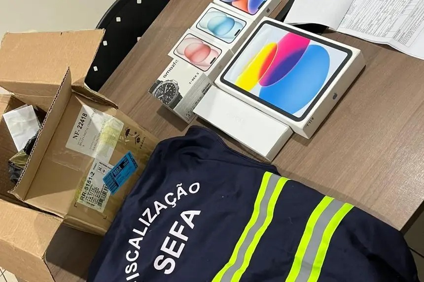 Sefa apreende eletrônicos avaliados em R$ 16 mil a caminho de Marabá