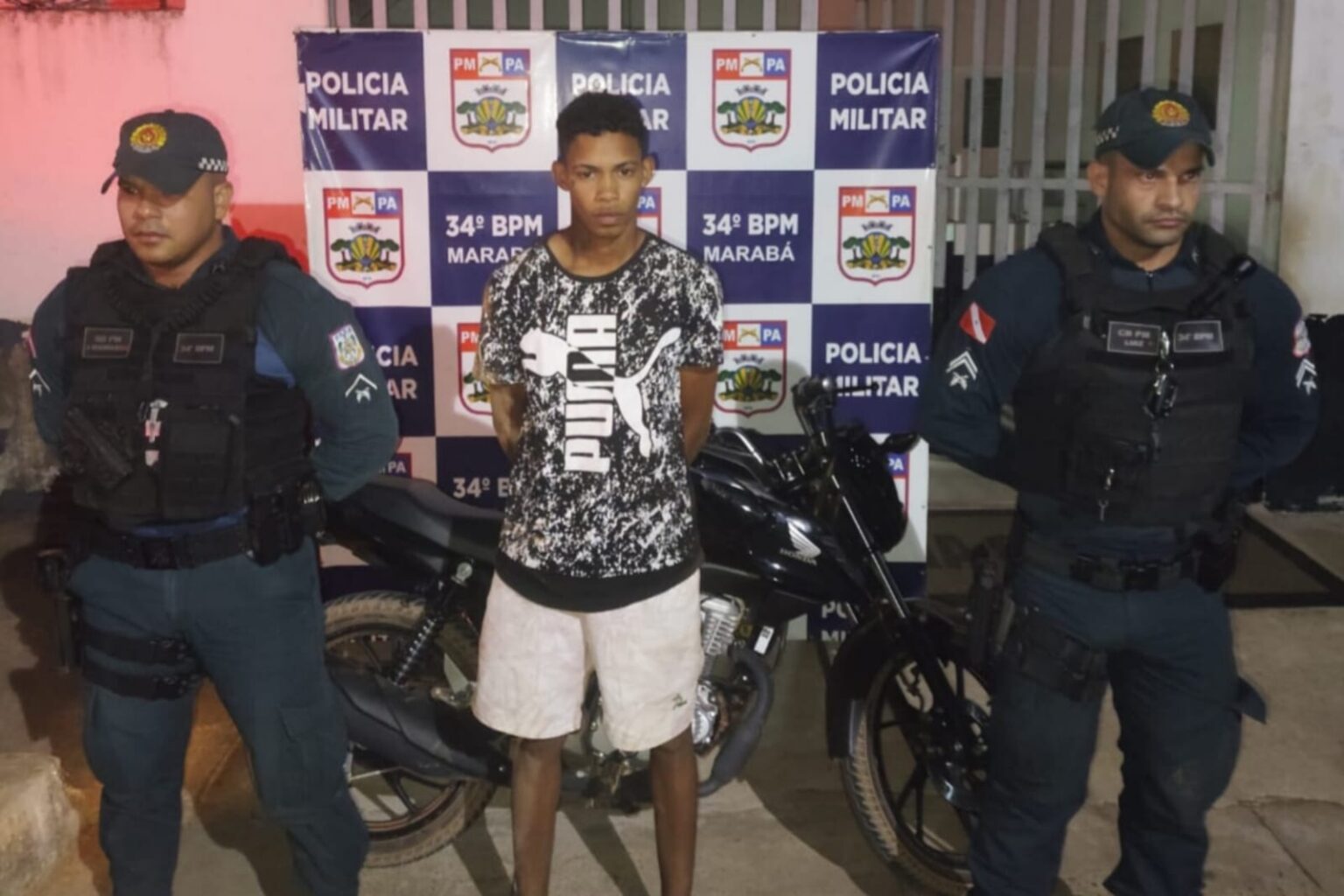 PM prende suspeito de furtar moto na zona rural de Marabá
