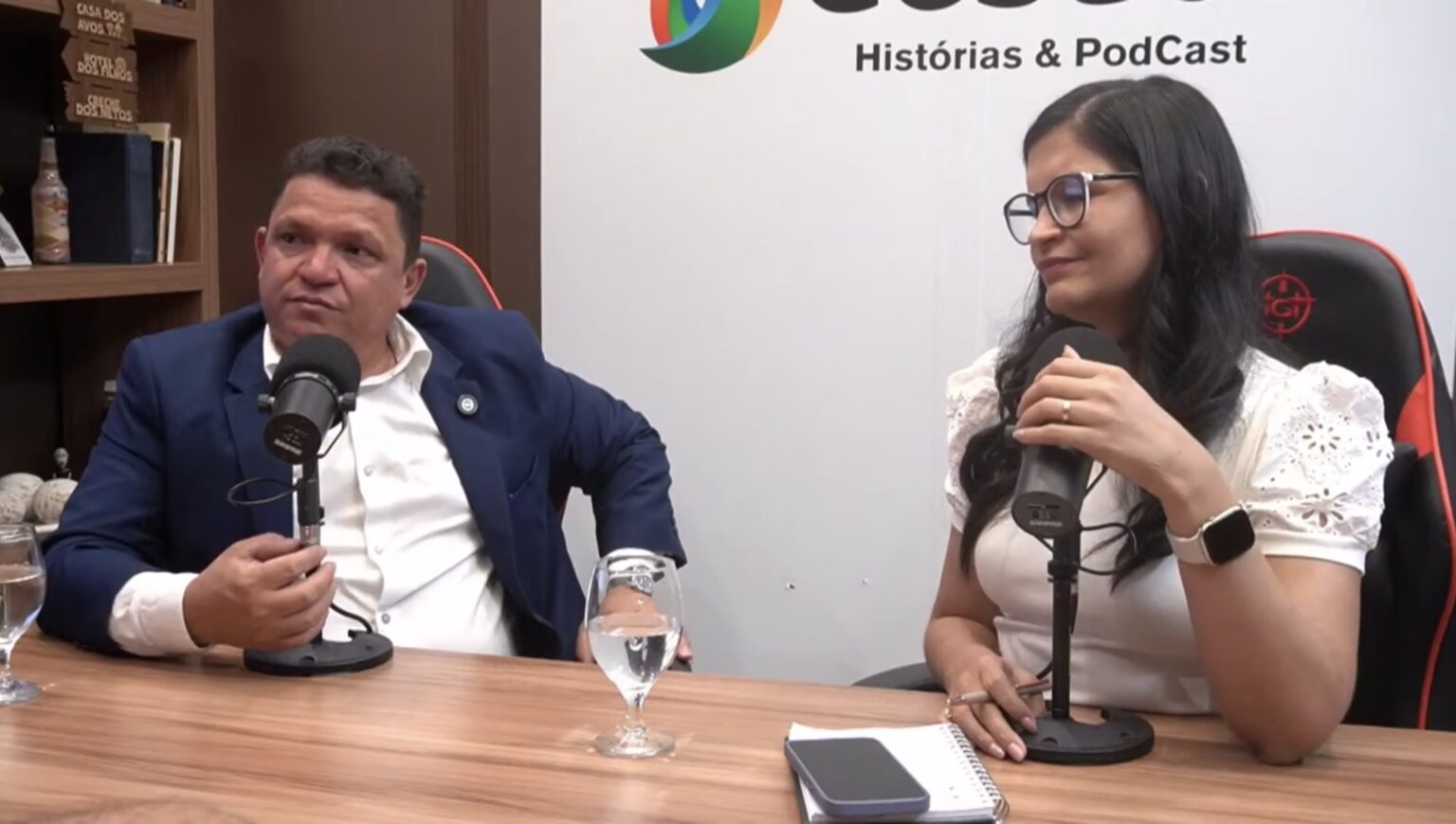 Vereadores Marcos Andrade e Priscila Veloso concederam entrevista ao Debate Podcast em Marabá