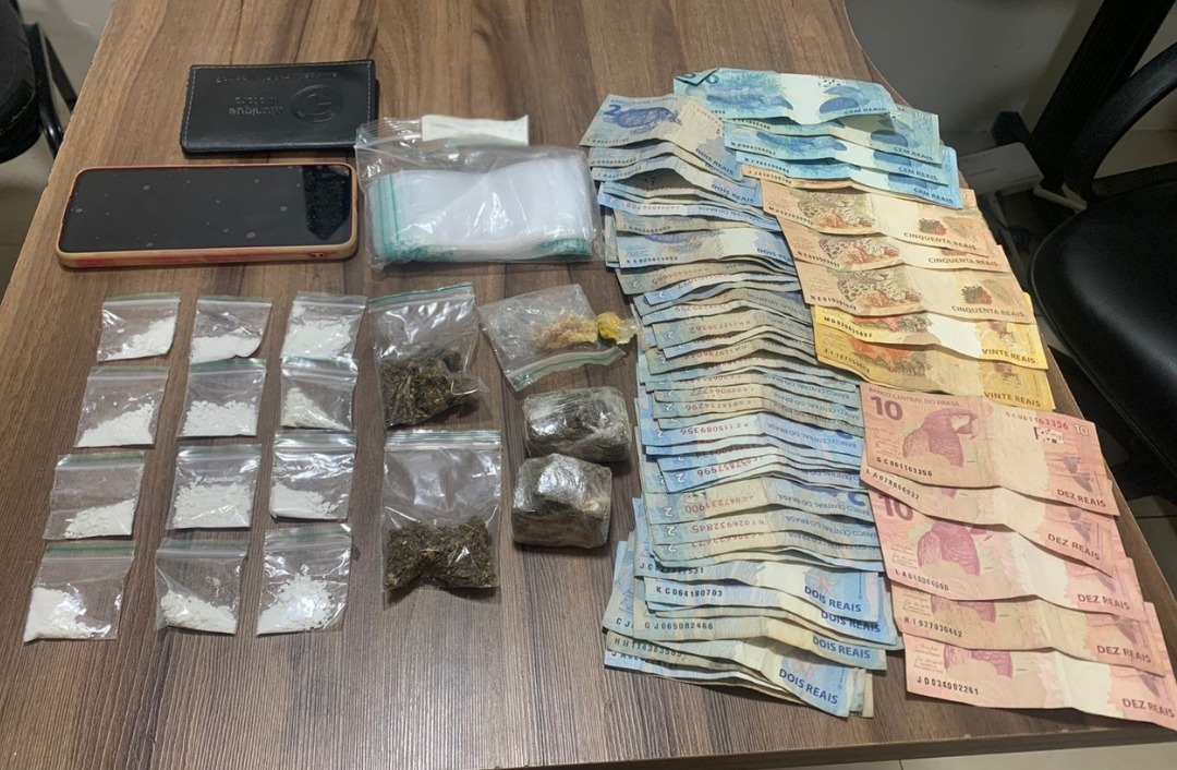 PM prende homem com cocaína, maconha e crack em Parauapebas
