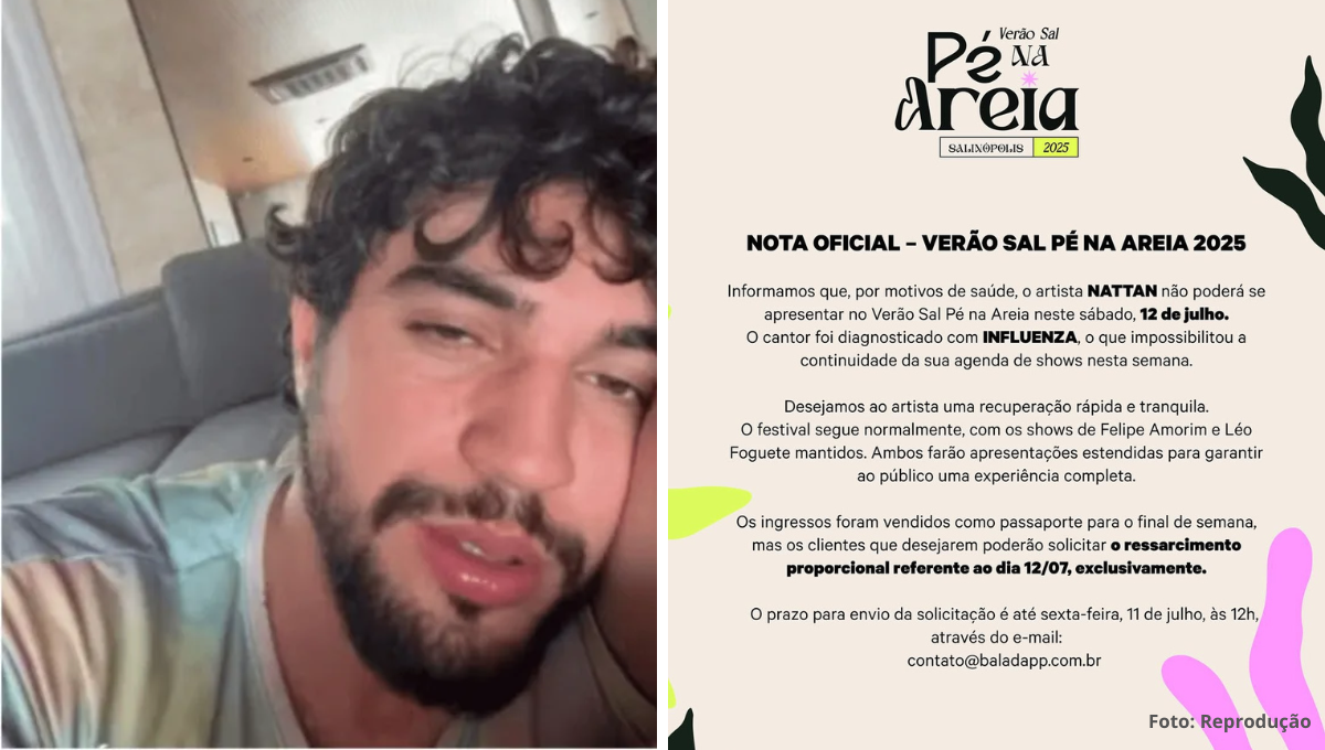 Com influenza, Nattan cancela show no Pará