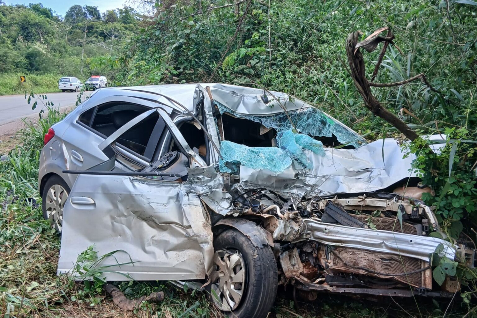 Carro com placa de Marabá é encontrado destruído e com vítimas fatais em Santa Luzia do Pará
