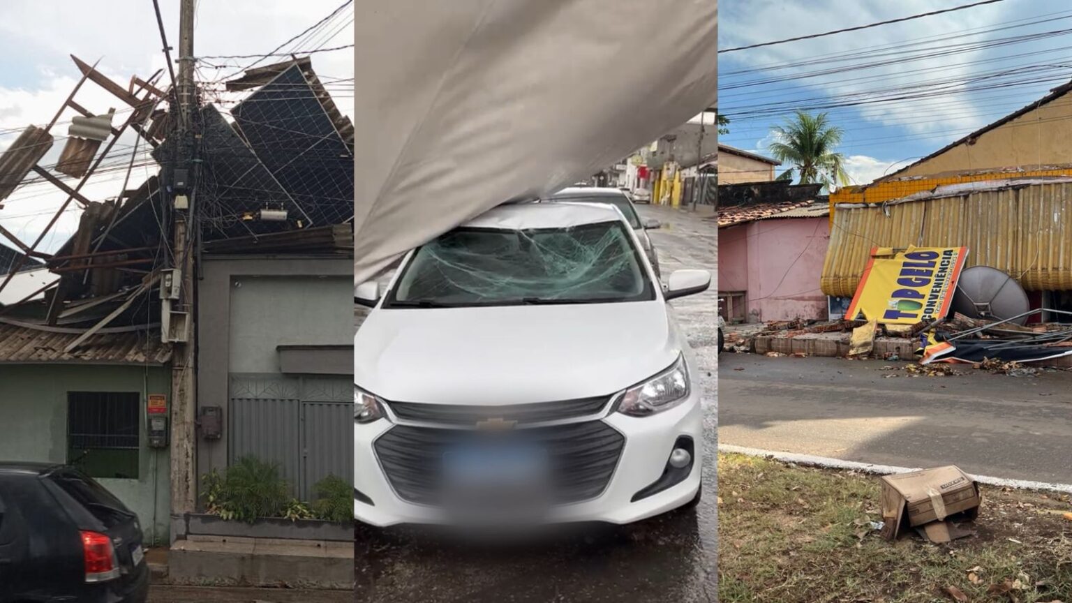 VÍDEO: fortes ventos atingem Marabá nesta quinta-feira e deixam rastro de destruição