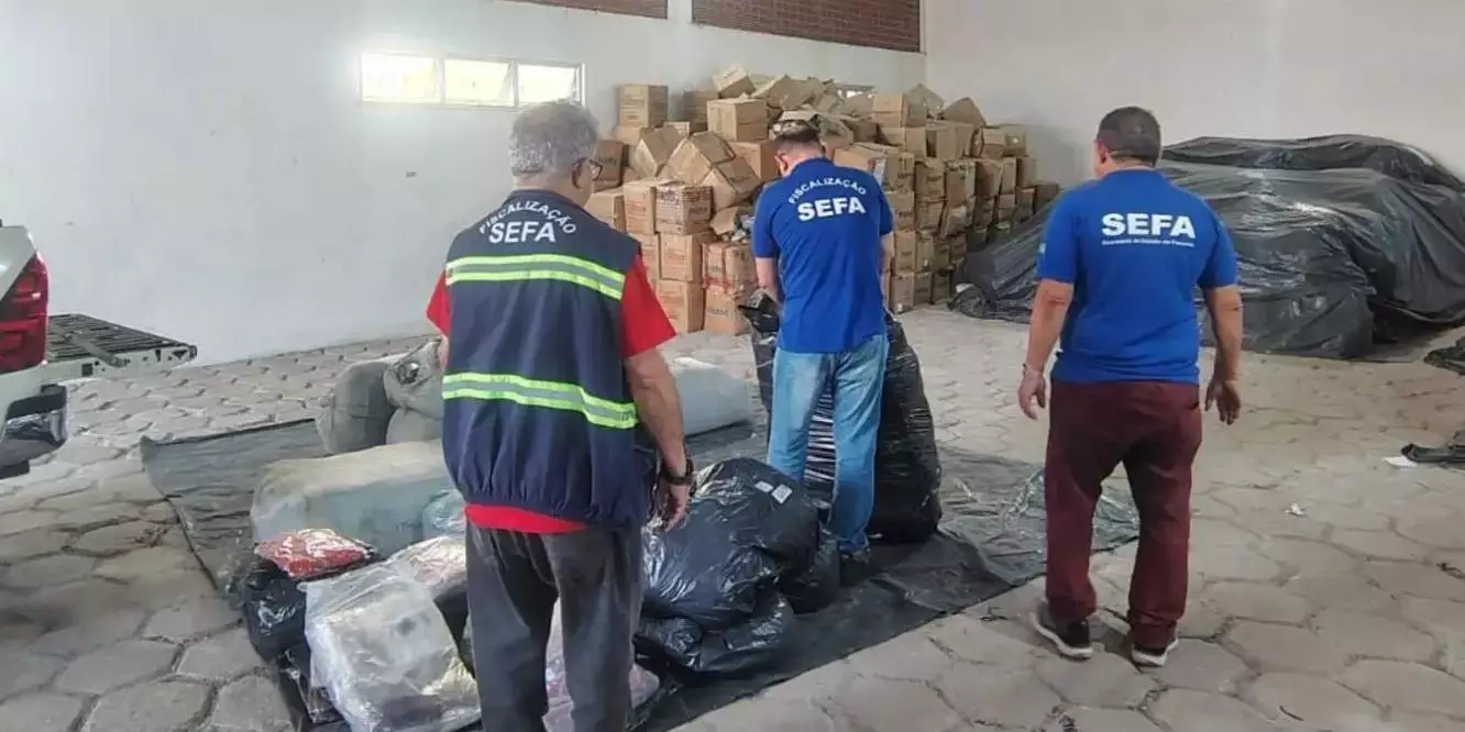 Fiscalização apreende 1.194 peças de confecções sem nota fiscal em Cachoeira do Piriá