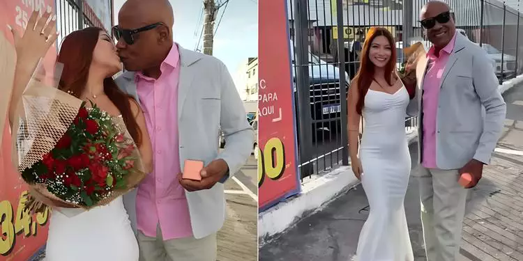 Kid Bengala põe anel no dedo e pede atriz pornô em casamento: ‘grande também no amor’