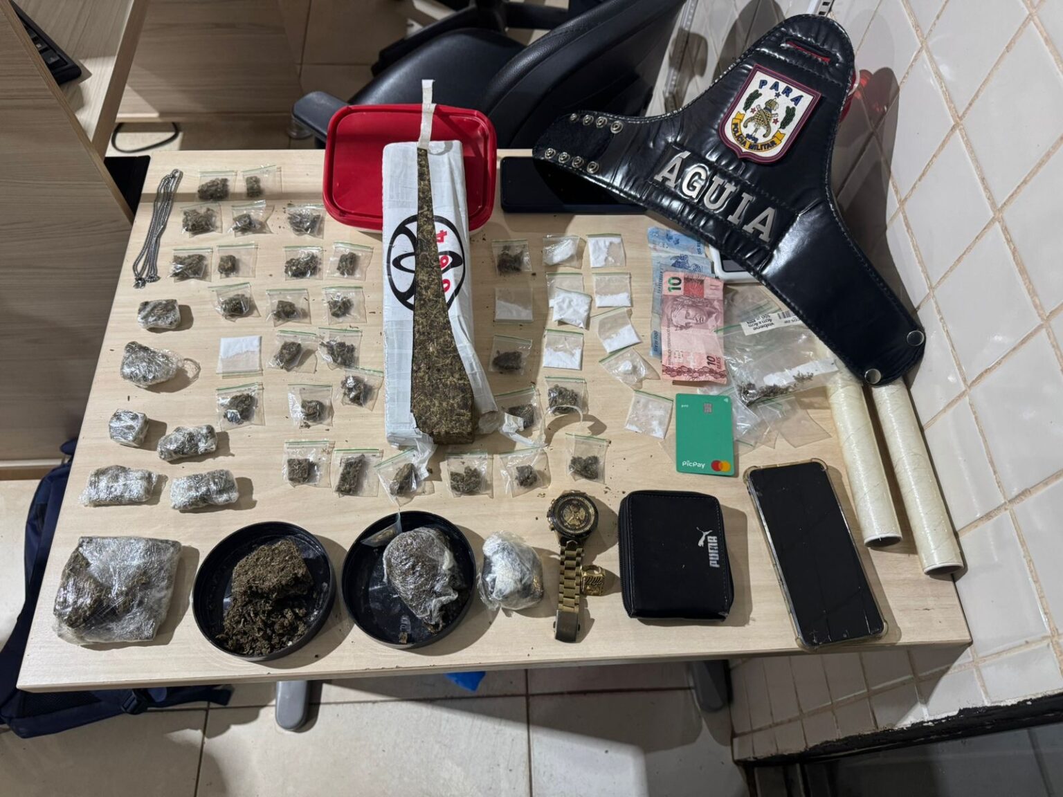 Suspeito é preso com mais de um quilo de drogas durante operação policial em Marabá