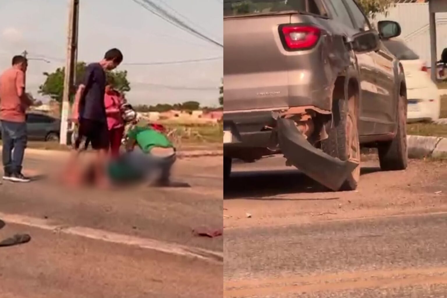 Motociclista fica ferido após colidir com carro em Marabá