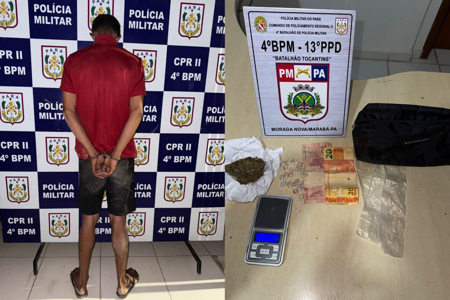 Homem é preso por tráfico de drogas em Marabá após denúncia anônima