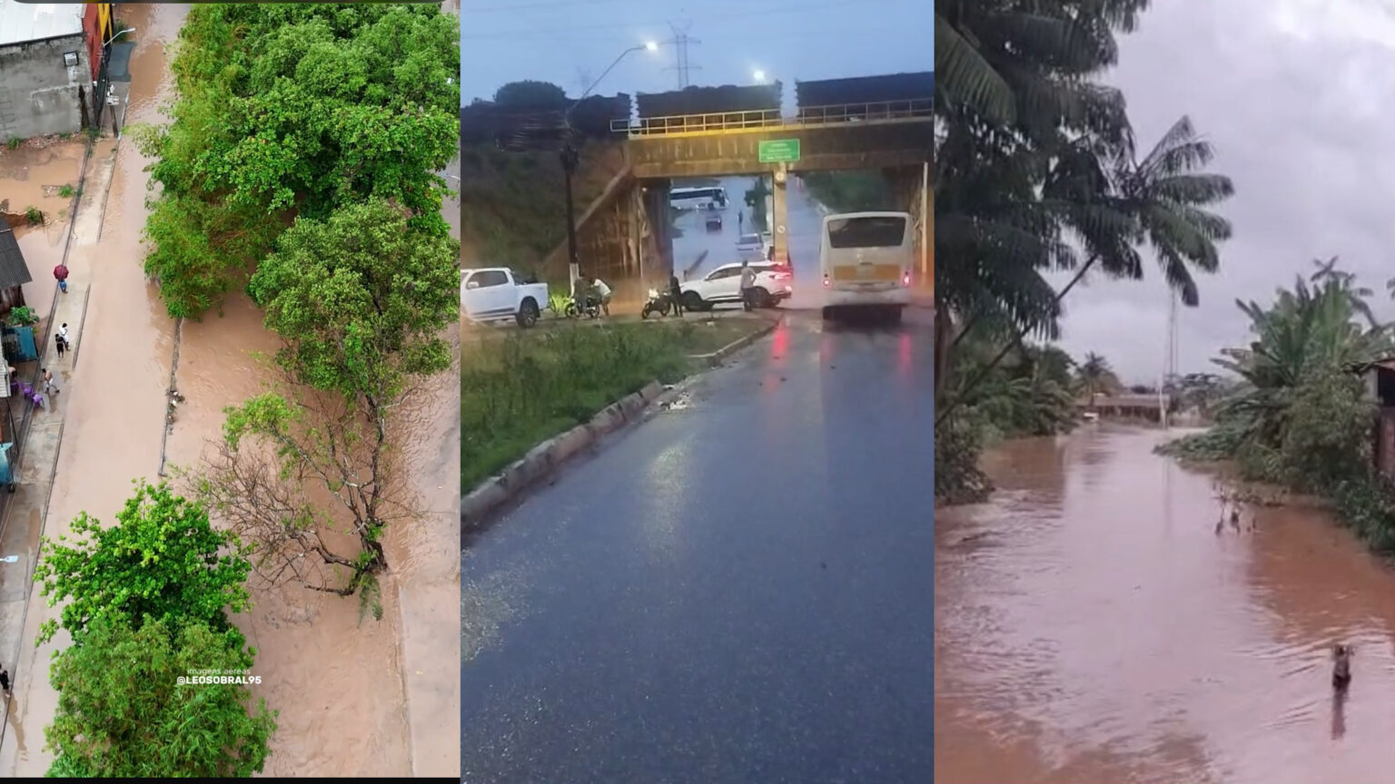 Temporal provoca alagamentos em vários bairros de Marabá nesta quinta-feira