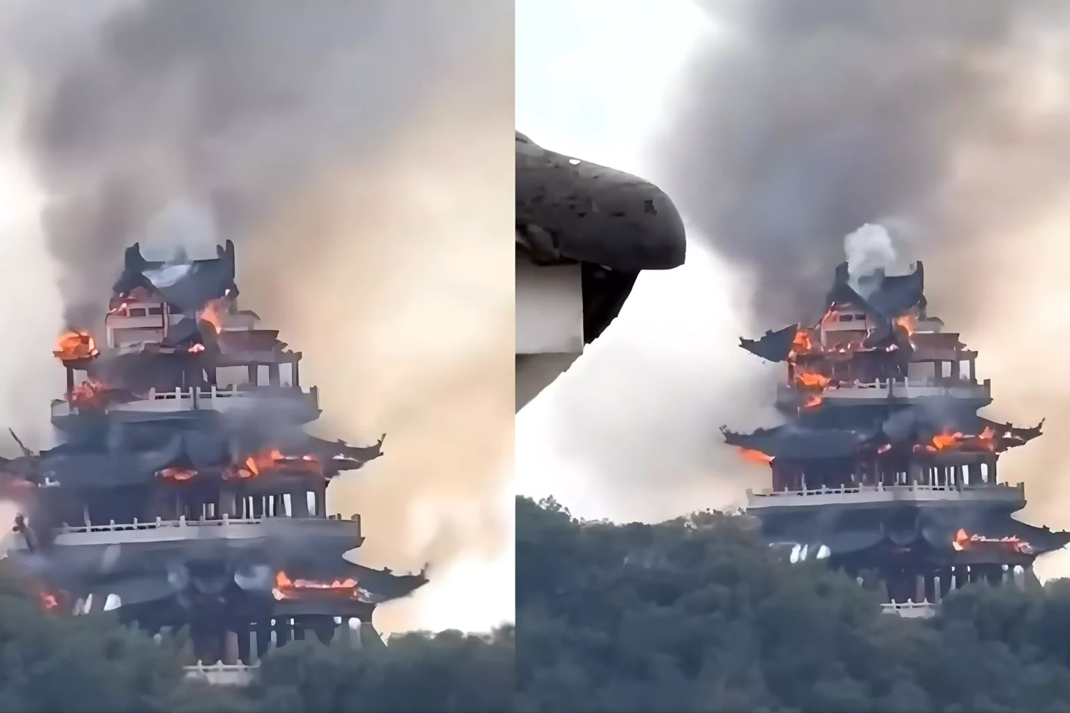 VÍDEO: incêndio destrói templo budista de 1.500 anos na China