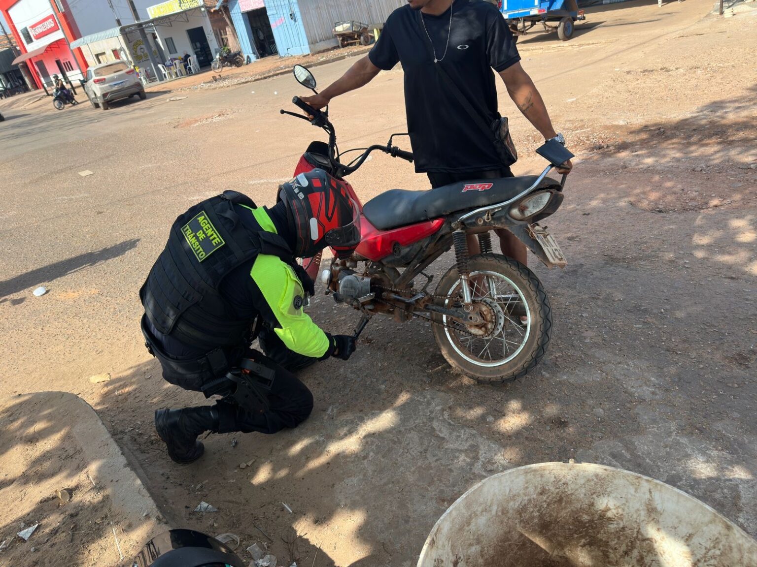 Motocicleta adulterada com motor furtado é apreendida em São Domingos do Araguaia