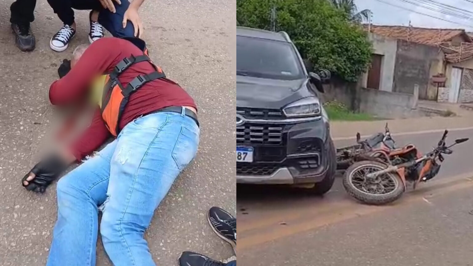 Mototaxista fica ferido após colisão na BR-222, em Marabá